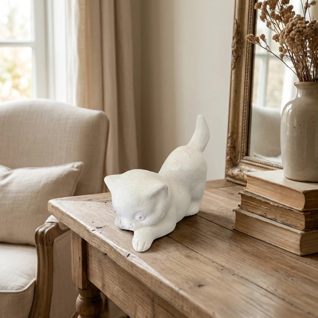 Chaton en plâtre en décoration d'intérieur — ART STAFF